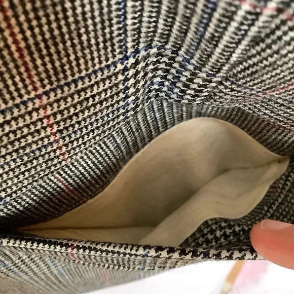 VINTAGE Plaid Menswear Wool Waistcoat Size M - Picture 9 of 15